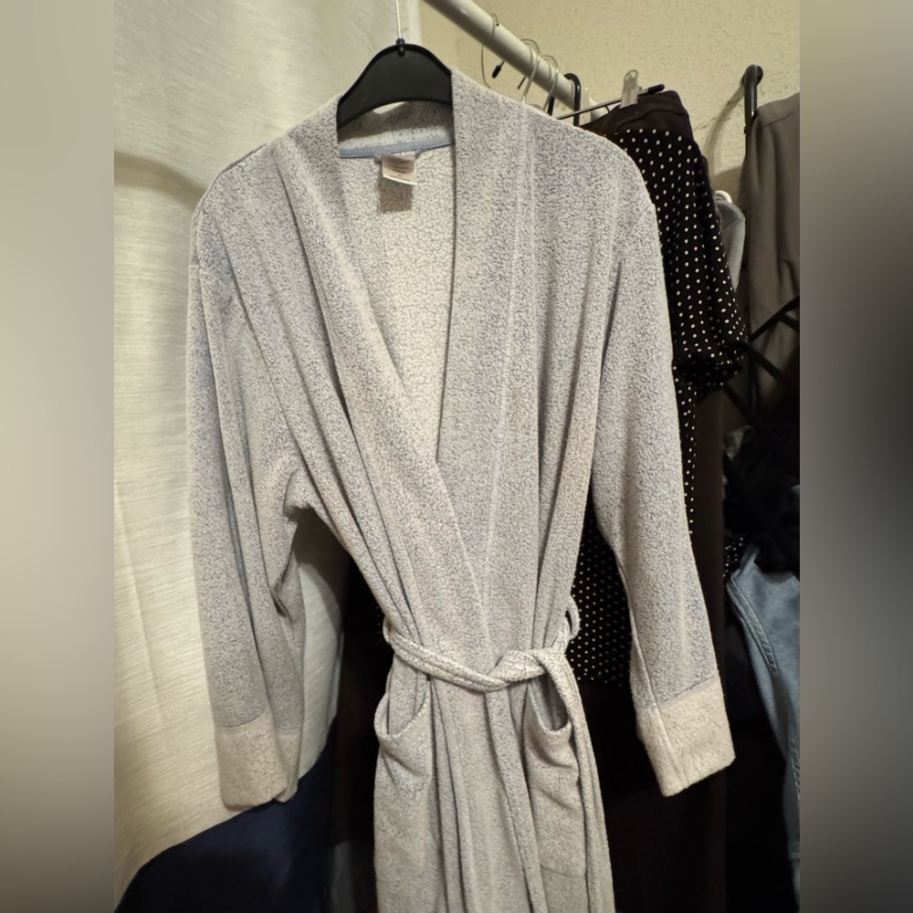 Natori Light Gray/Blue Robe - Picture 1 of 3